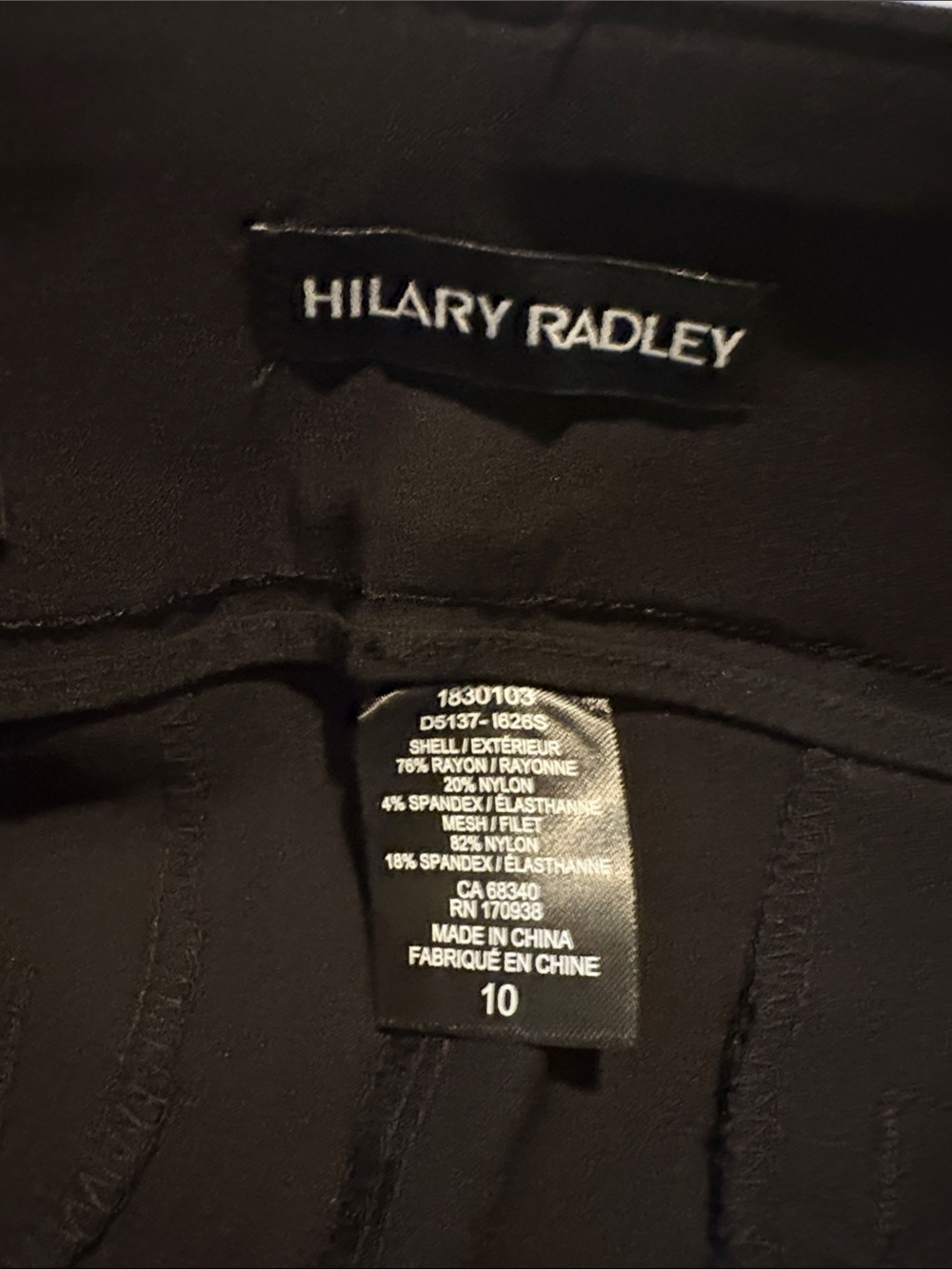 Hilary Radley EcoCosy NWT Pull-On Black Capri Pants Tummy Control Sz 10. - Picture 8 of 9